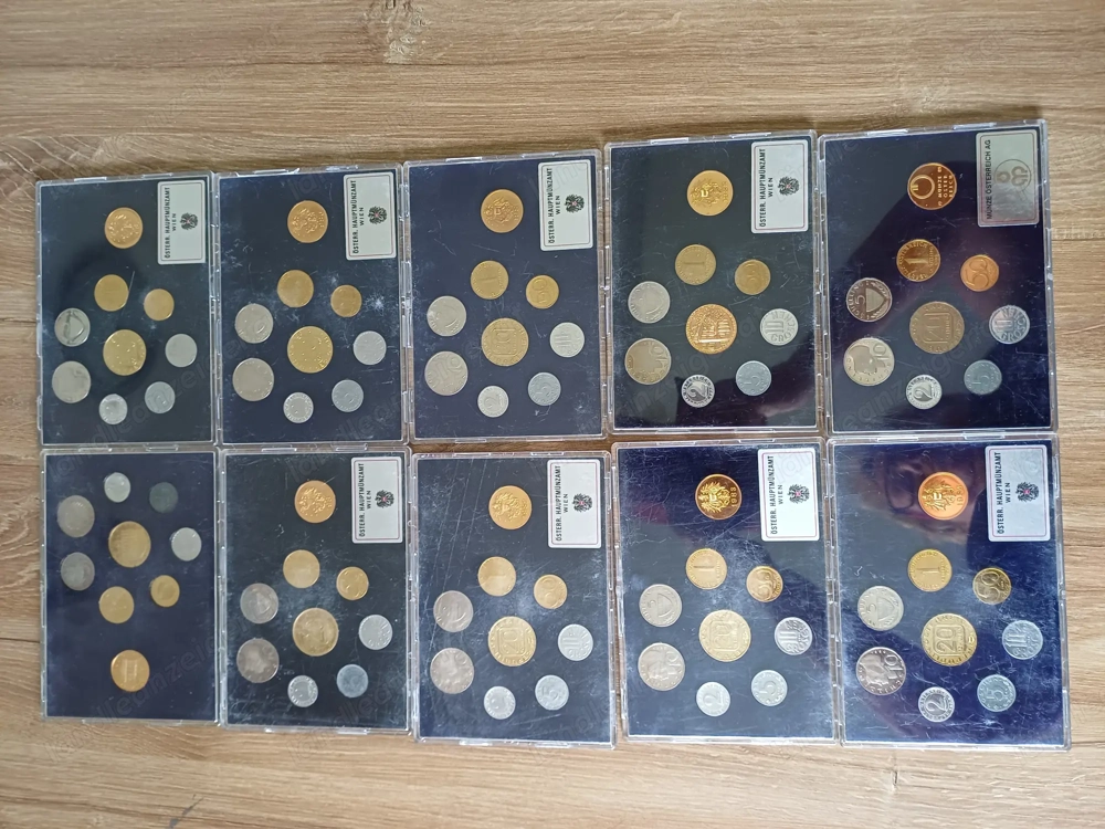 Münzensammlung Schilling  - Euro  - DM