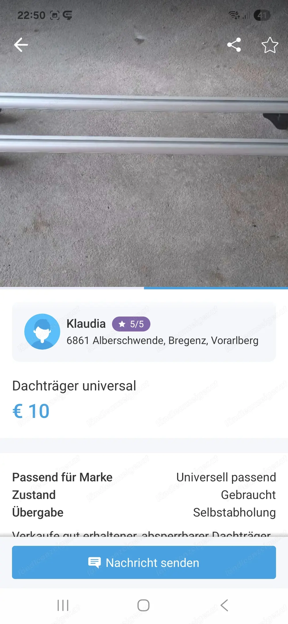 Dachträger für Reeling universal