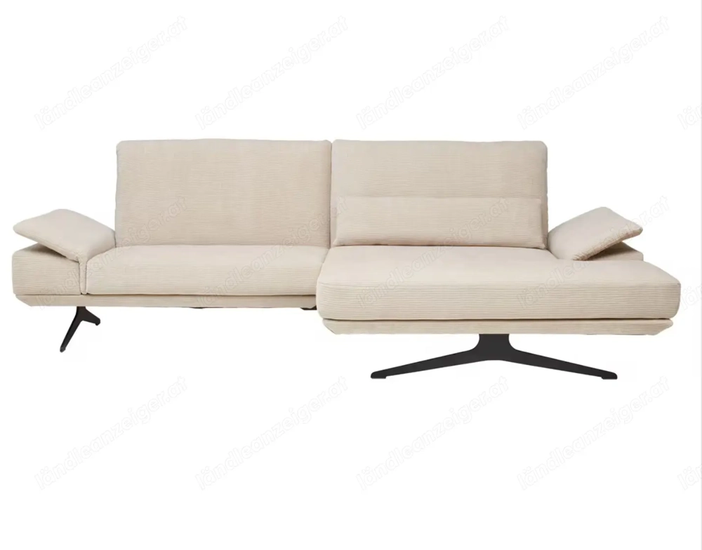 Ecksofa, Couch, L-Sofa: Koinor (beige, neu)