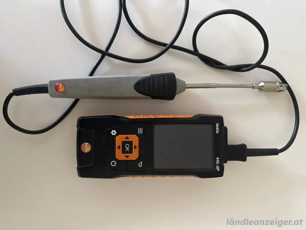 Testo 440 dP mit Flügelradsonde   Klima- Strömungsmessgerät