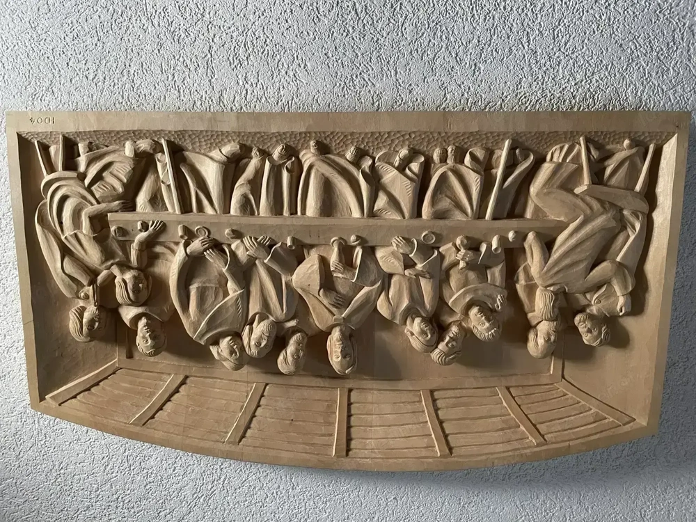 Wandbild aus Holz "Das letzte Abendmahl"