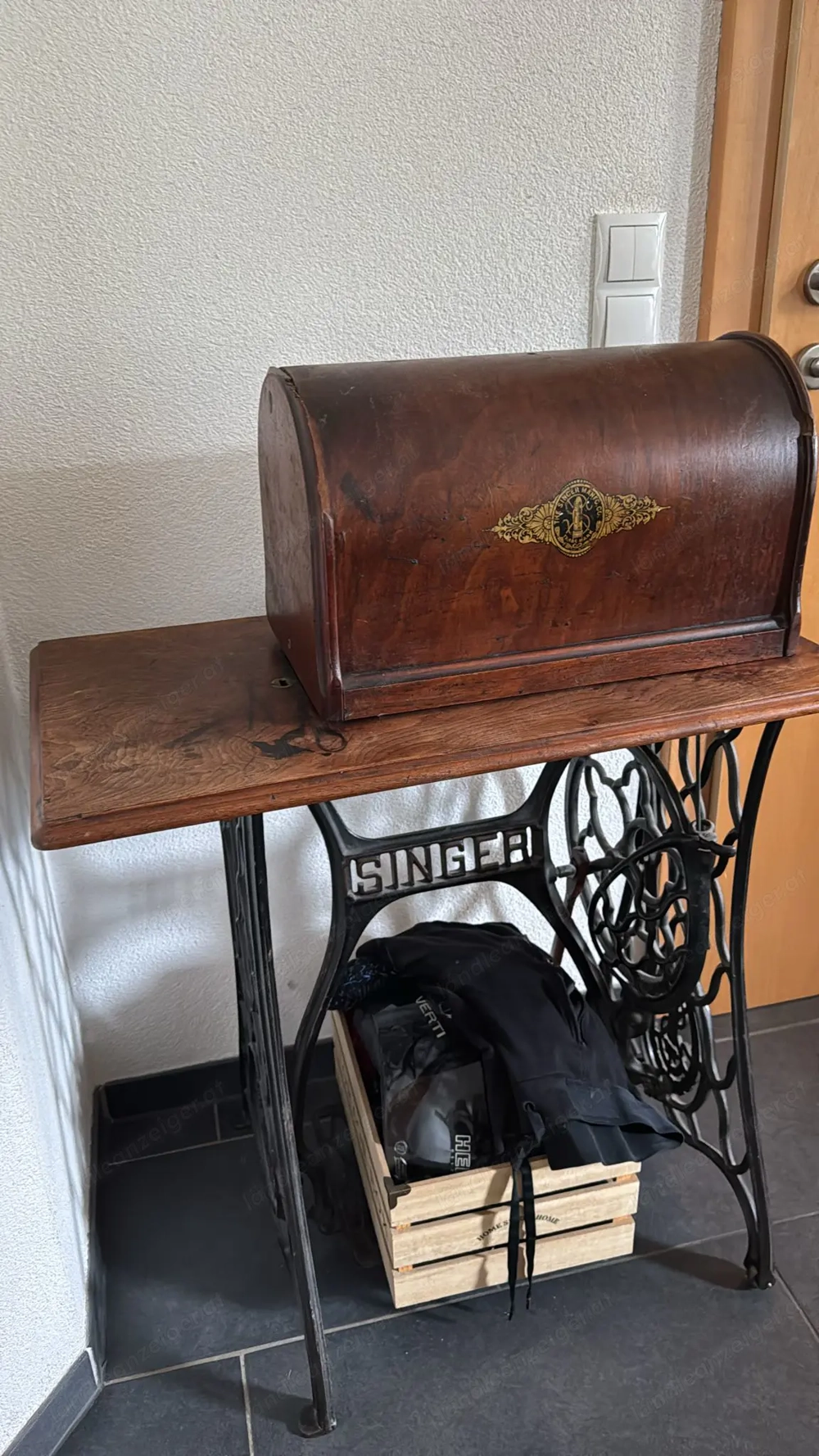 Rustikale Nähmaschine