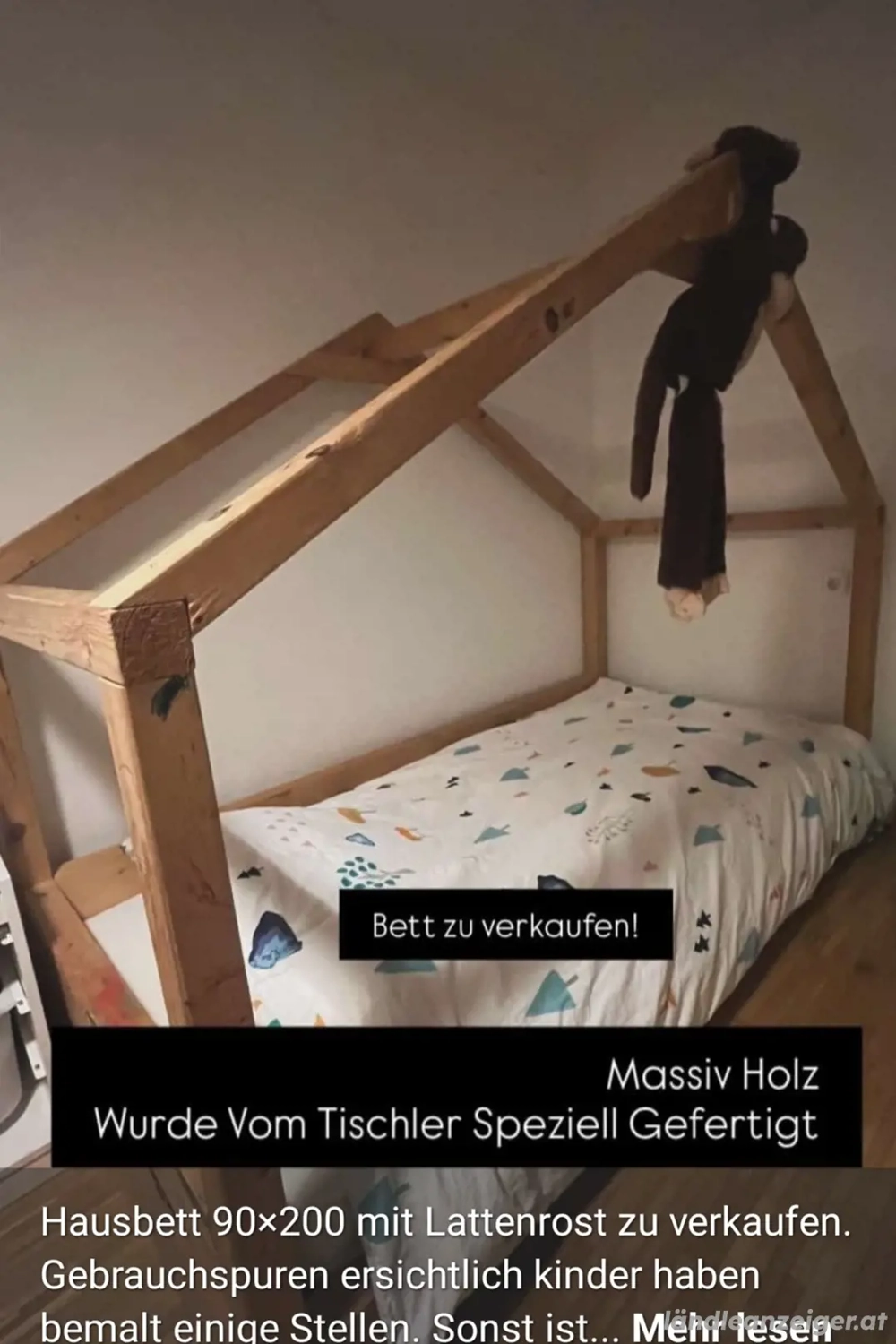 Hausbett mit lattenrost und Matratze 