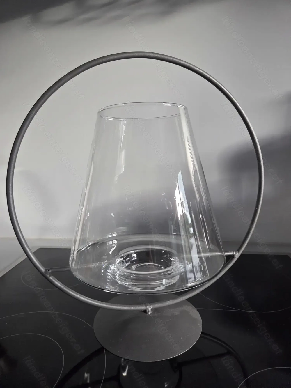 Deko Glas mit Gestell 