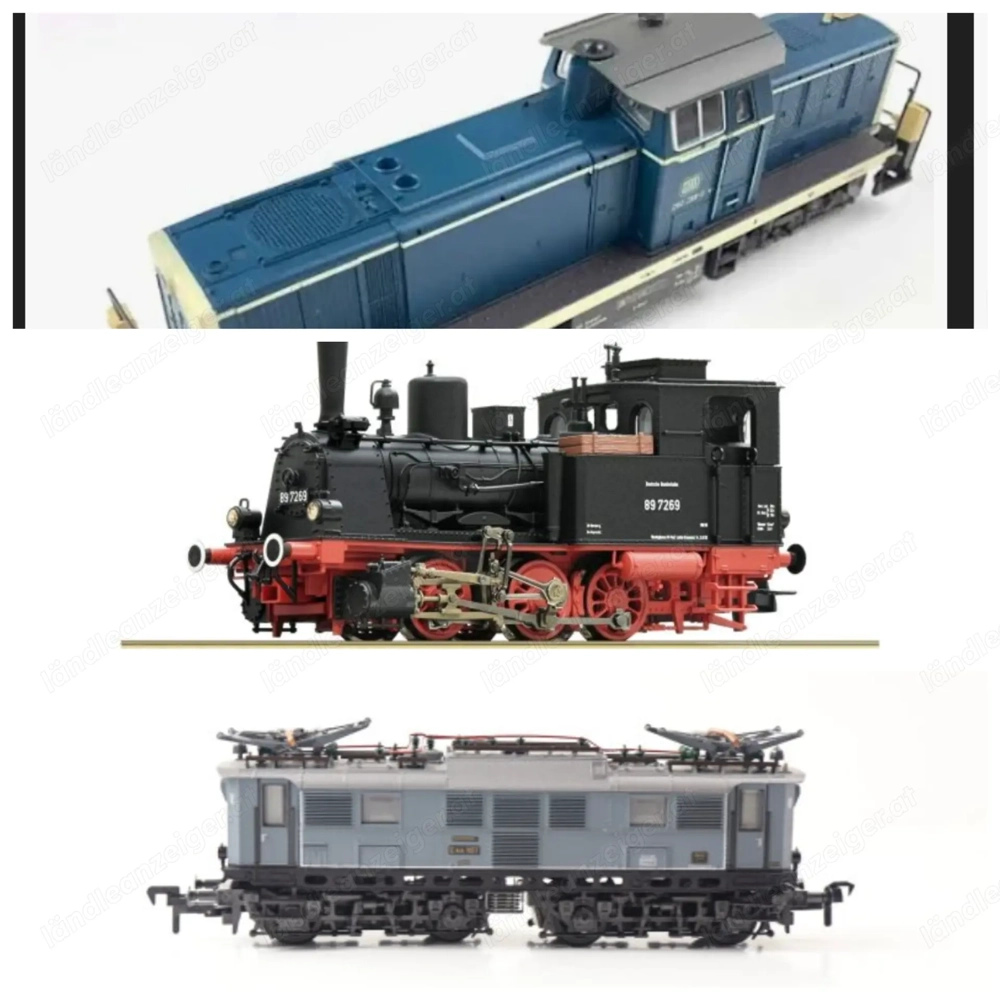 Modelleisenbahn Set Dampflok, Liliput, Roco, Fleischmann, Faller
