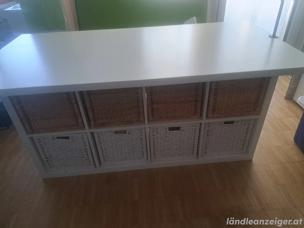 IKEA weisse Tischplatte, 2 verstellbare Tischbeine