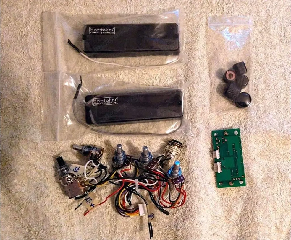 Bartolini MK1 Bass Pickup Set 5 String - mit dazugehörigem 3 Band EQ