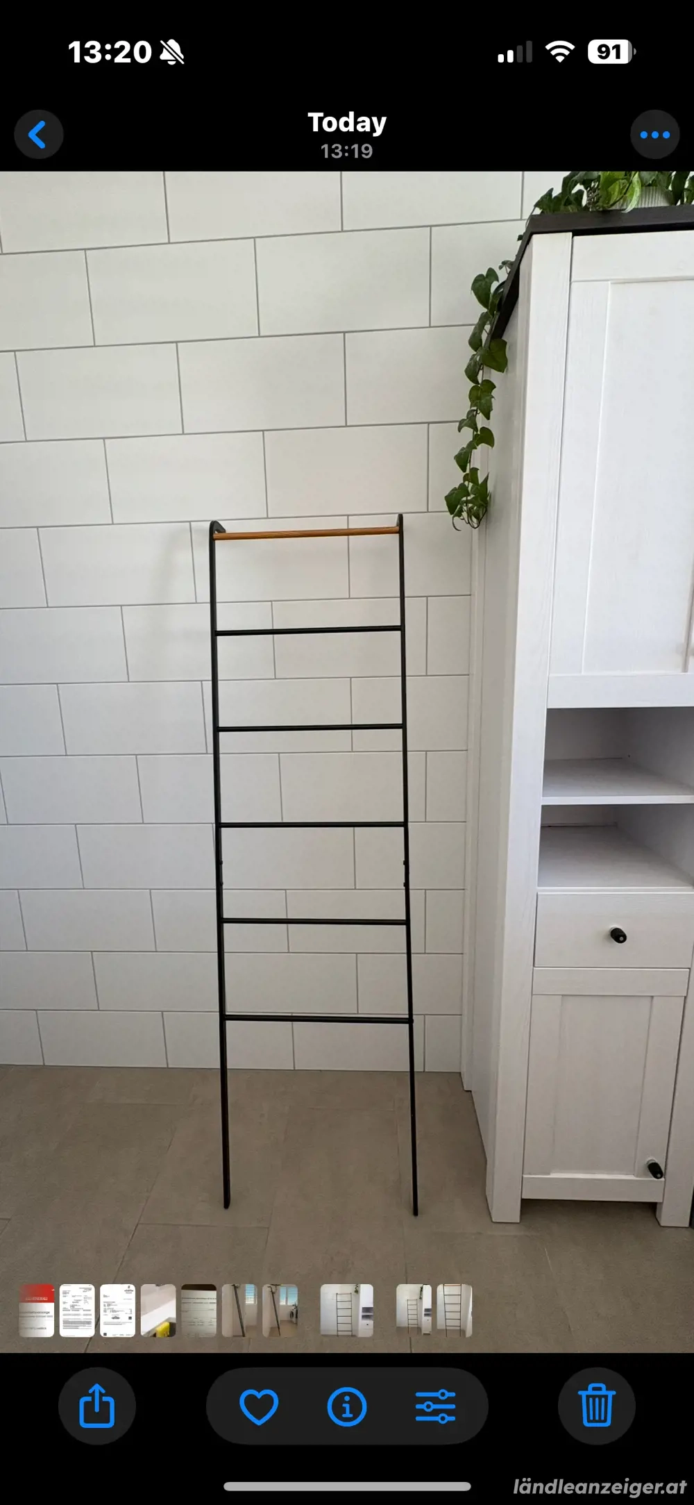 Moderne Handtuchleiter   Dekoleiter   Metall & Holz