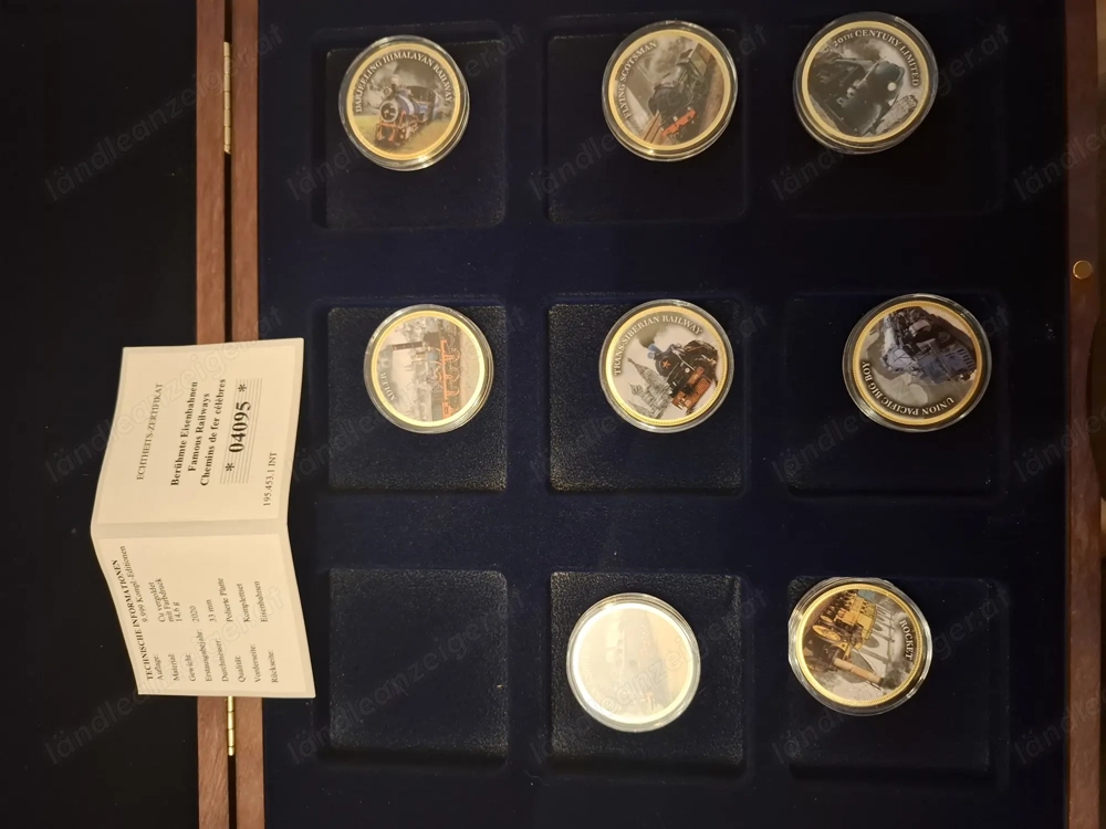 Münzen ( polierte Platten) eisenbahn