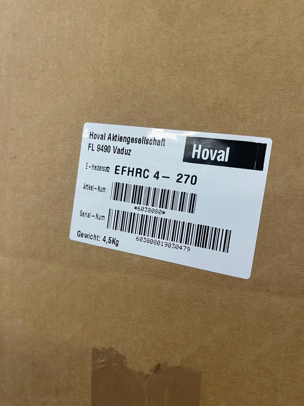 Flansch- Elektroheizeinsatz EFHRC 4-270