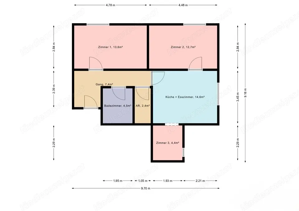 Provisionsfreie grenz- und zentrumsnahe 3-Zimmer-Wohnung in Feldkirch mit Garage