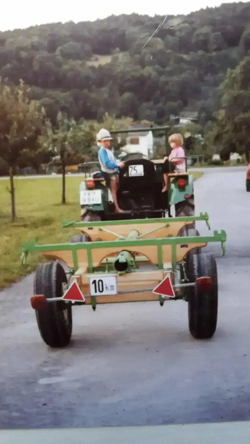 Holztransport Anhänger Pferdewagen