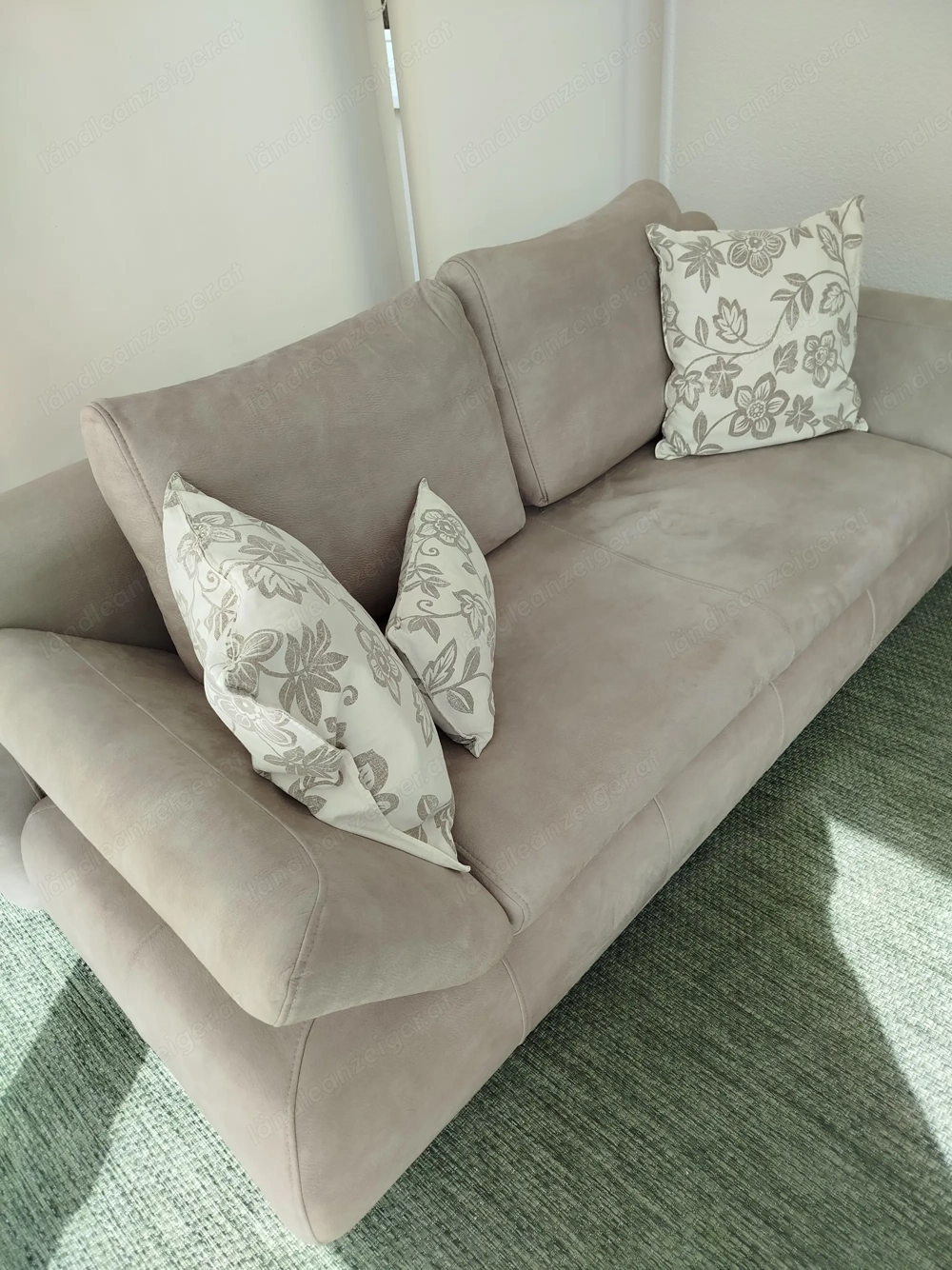 Ledercouch, hellgrau Alcantara, in Top Zustand