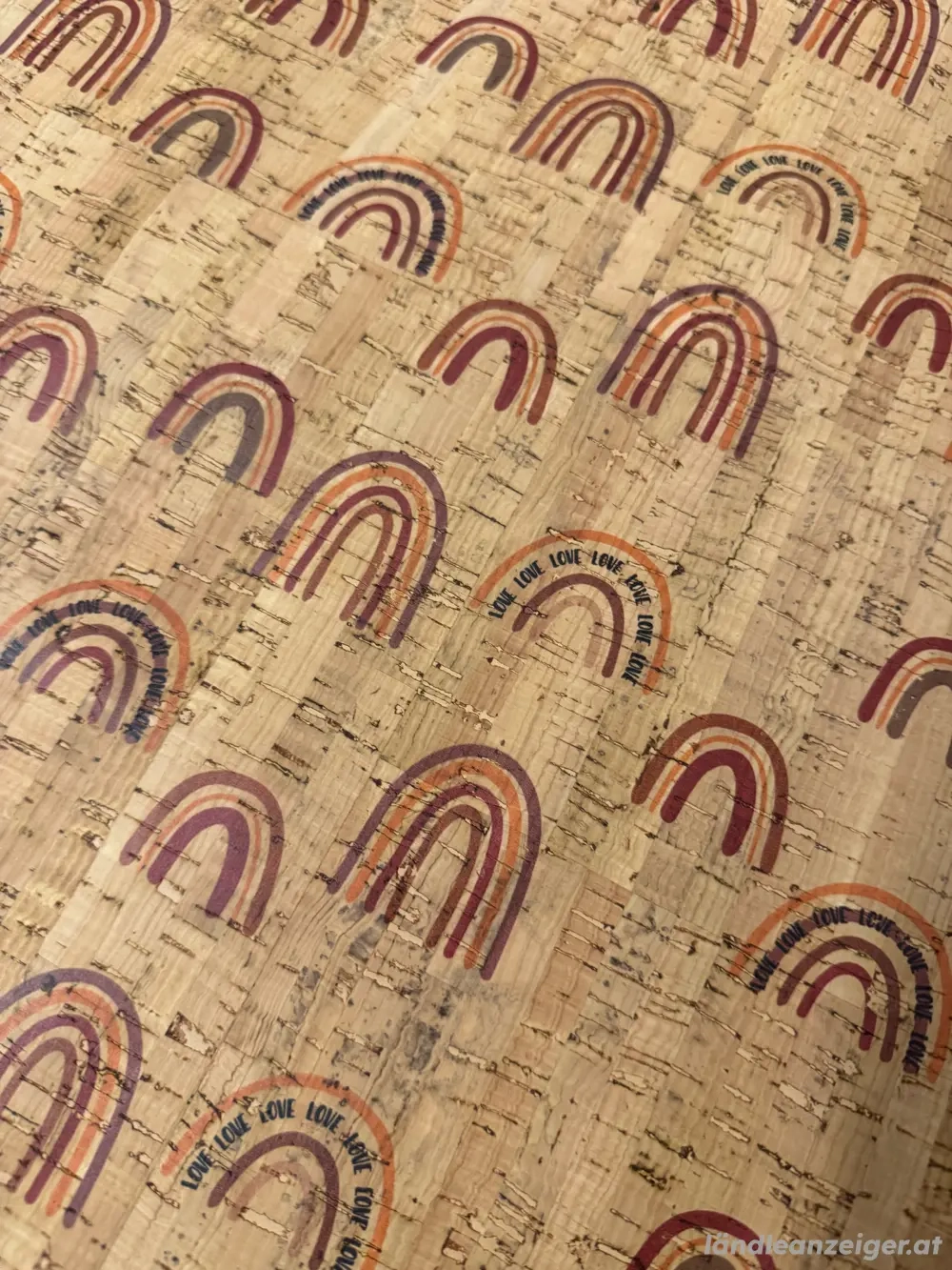 Kork Wickelauflage Regenbogen von Clarissakork