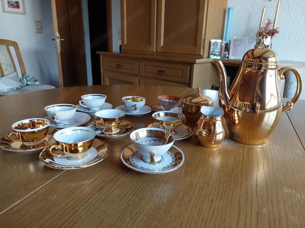 Mokka Set mit Sammeltassen