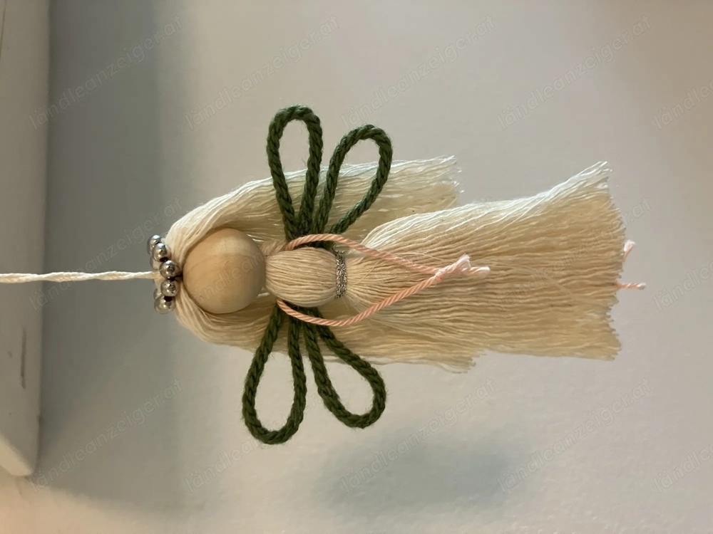 Handgemachte Makramee Fee mit Aufhänger, Makramee Dekoration