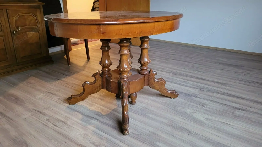 Gründerzeit Esstisch Nussbaum Tisch um 1880