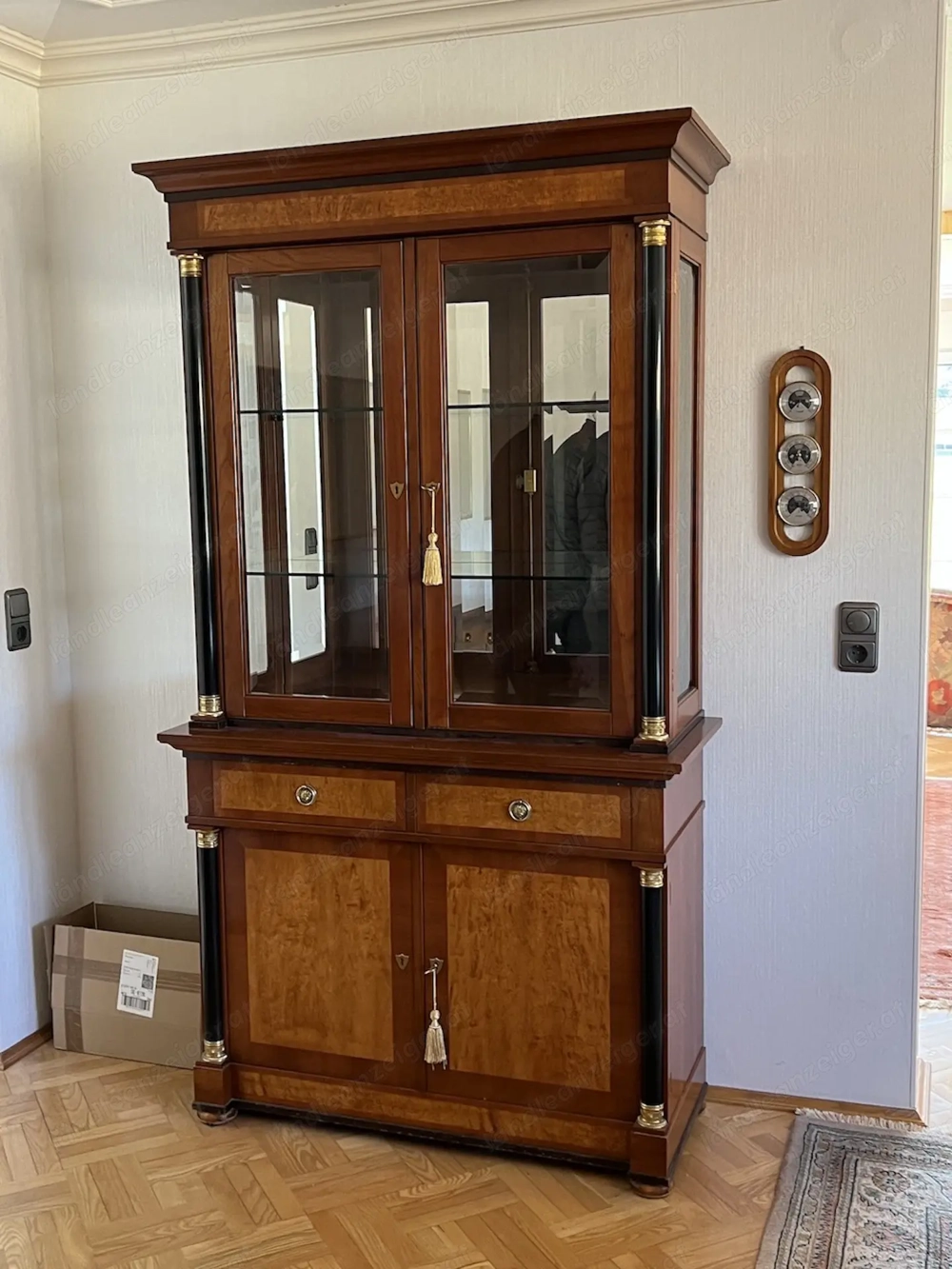 Biedermeier Vitrine SELVA Kirschbaum Stilmöbel sehr guter Zustand