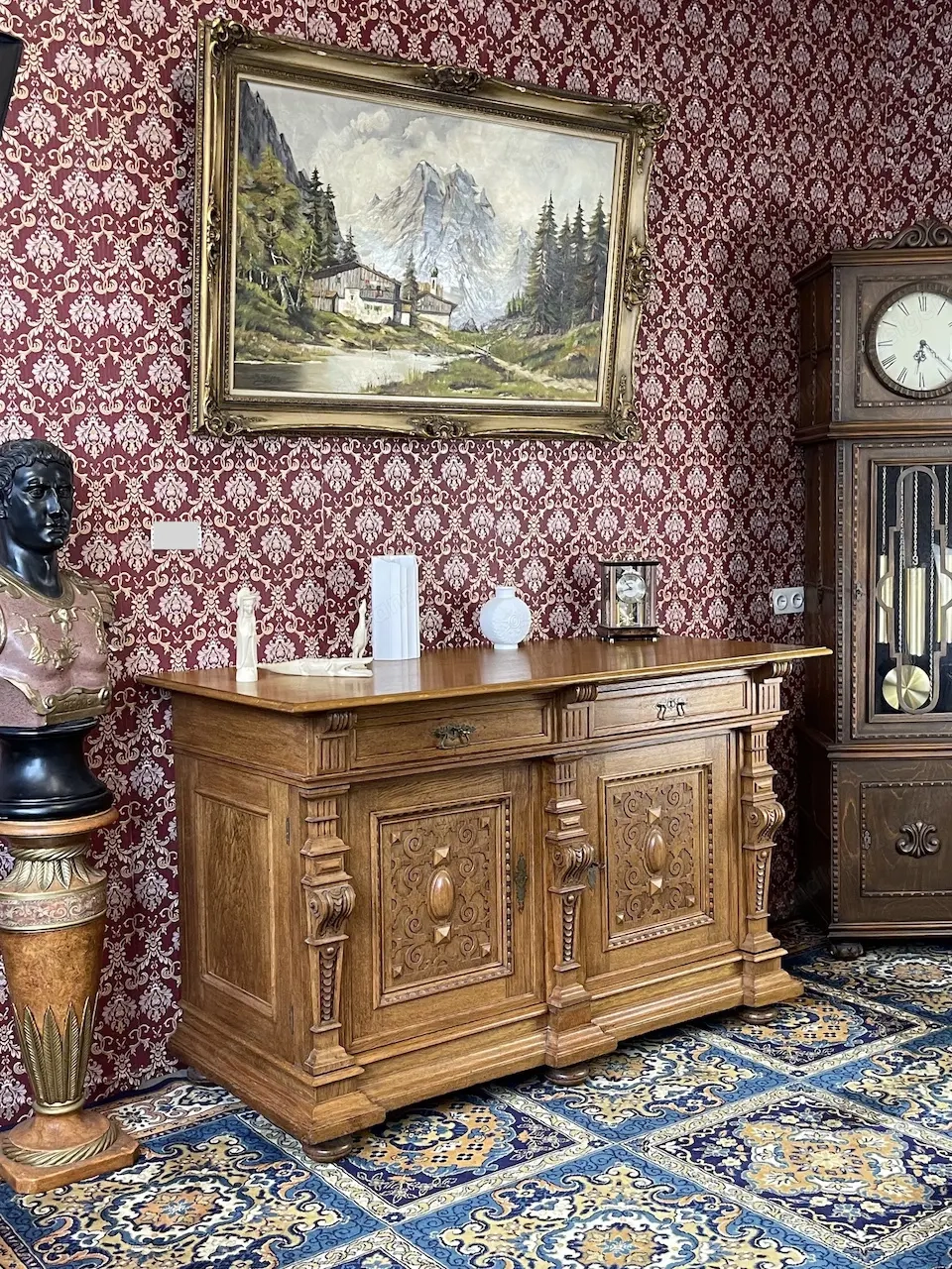 Gründerzeit Kommode Anrichte Sideboard Eiche massiv 