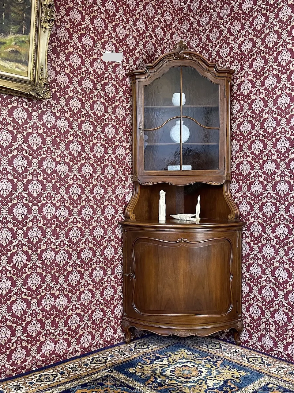 Vitrine Barockstil EckvitrineBauernschrank Bauernmöbel Stilmöbel Landhaus 