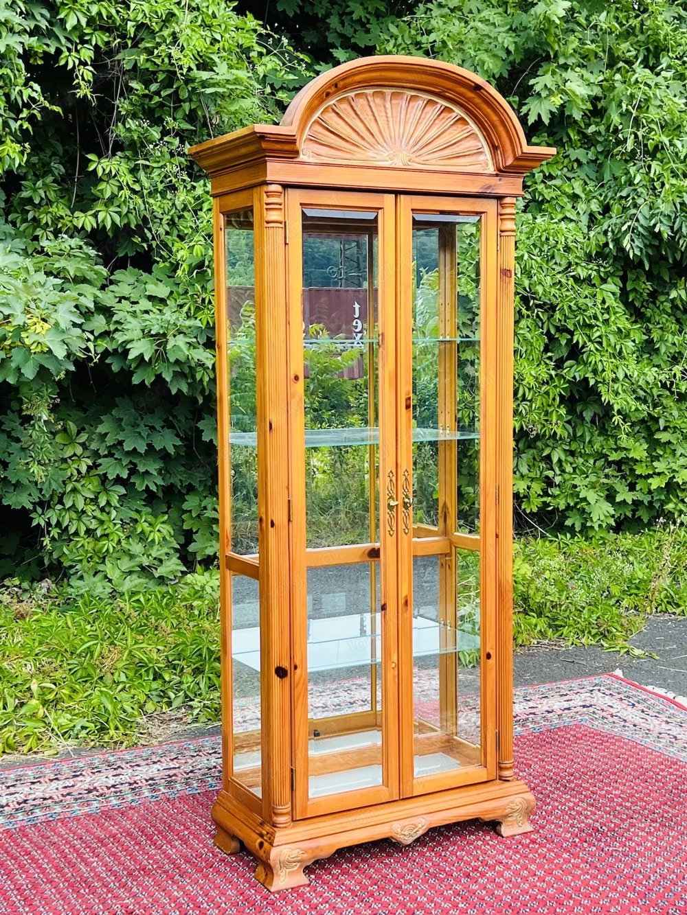 Biedermeier Vitrine Barock Gründerzeit Schrank Glasvitrine PULASKI FURNITURE Sammlervitrine Muschela