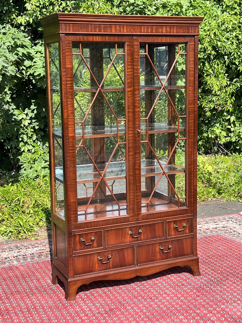 Biedermeier Vitrine Barock Gründerzeit Schrank Glasvitrine Heldense Sammlervitrine Stilmöbel England