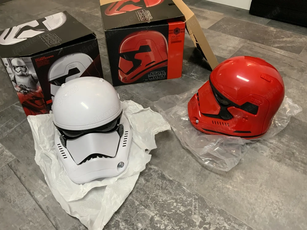 Elektrischer OVP Star Wars Stormtrooper one Helm hasbro the last Jedi First Order black rot weiß 