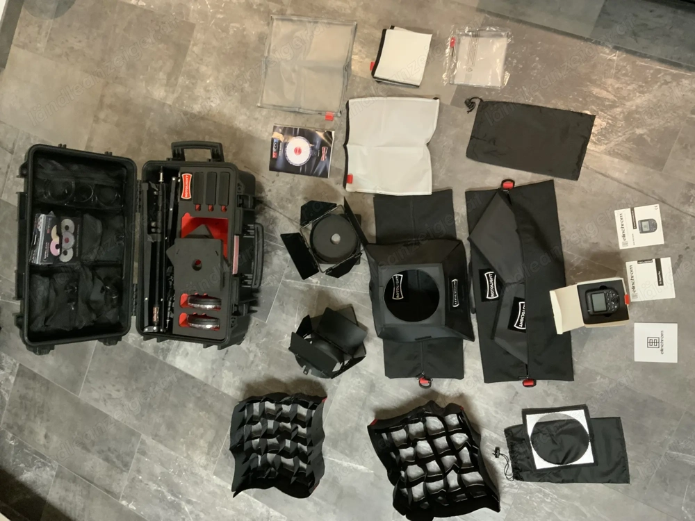 OVP Rotolight 2 3 Kit Licht Blitz foto inkl. Softboxen & Barndoors + Elinchrom HSS Transmitter SONY