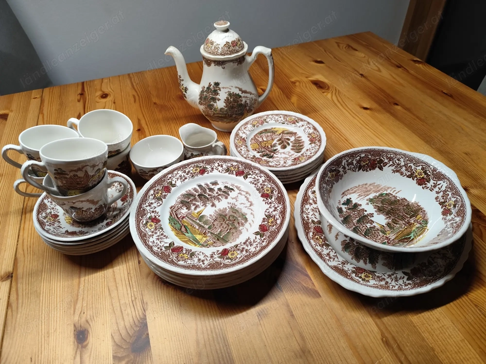 Kaffee-und Speiseservice der Marke Royal Tudor Ware Staffordshire 691