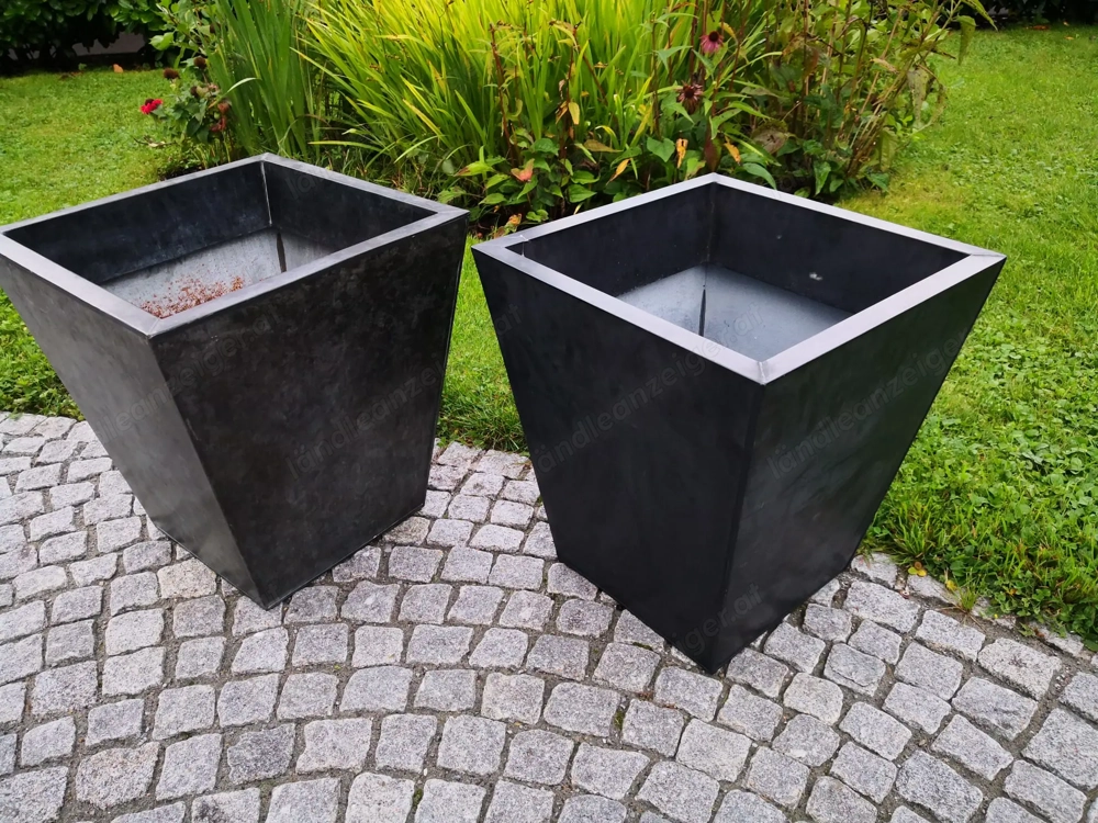 Übertopf groß in anthrazit