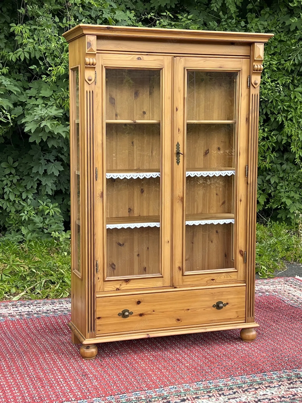 Gründerzeit Vitrine Bücherschrank Barock Biedermeier Jugendstil Wohnzimmerschrank 