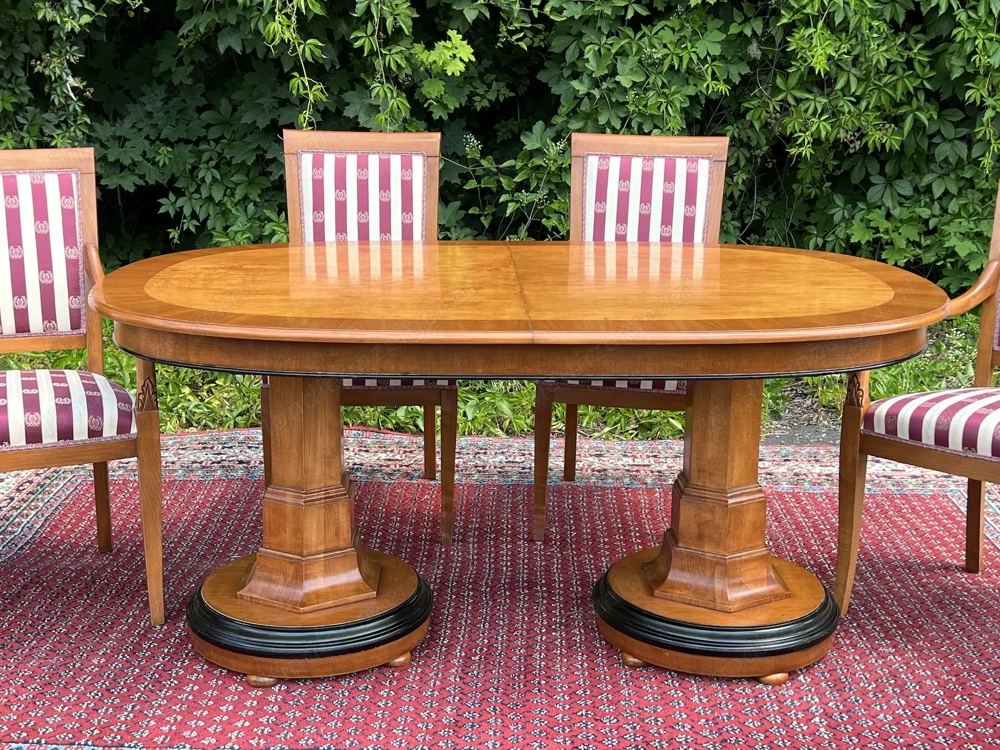  Barock Tisch Esszimmer Esstisch Biedermeier Louis XV Empire Kirschbaum Barock Stilmöbel