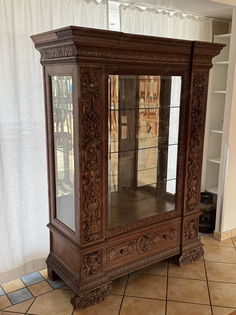 Antike Vitrine Schrank Bücherschrank O. Föhr Wien