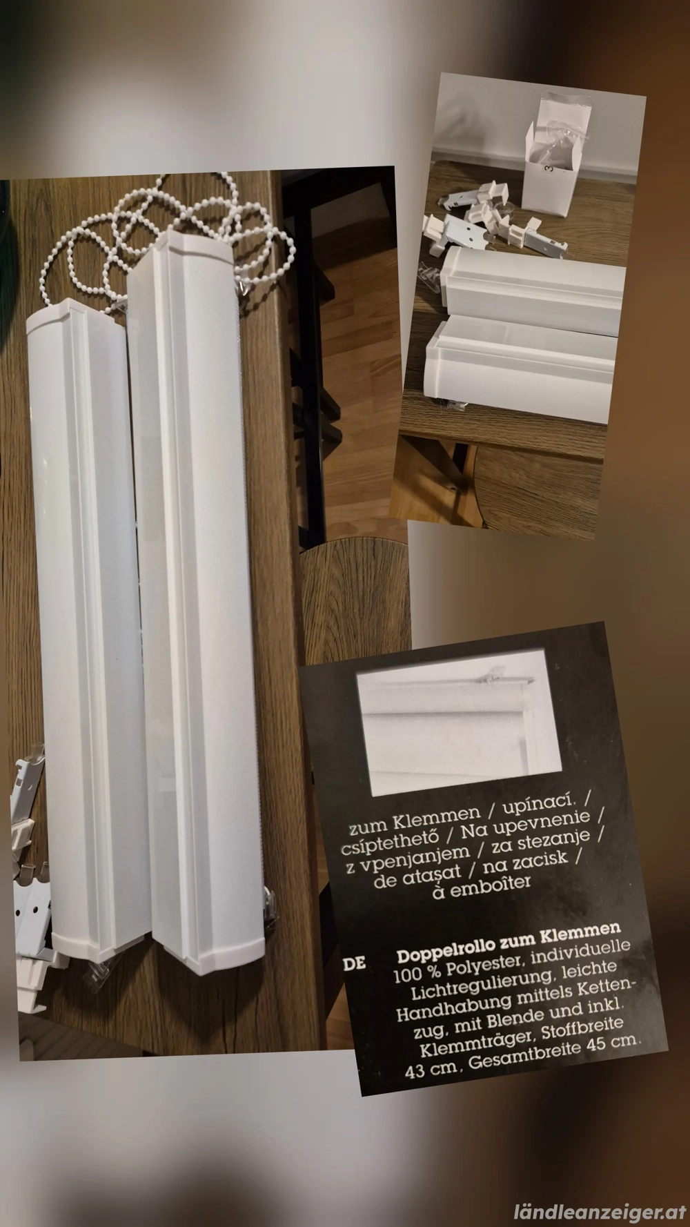 Klemmrollo doppelt Neu