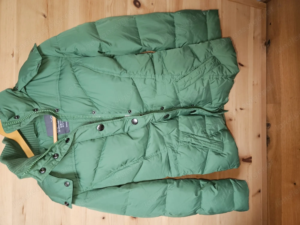 Esprit Damen-Daunenjacke, grün, Größe 38, neuwertig