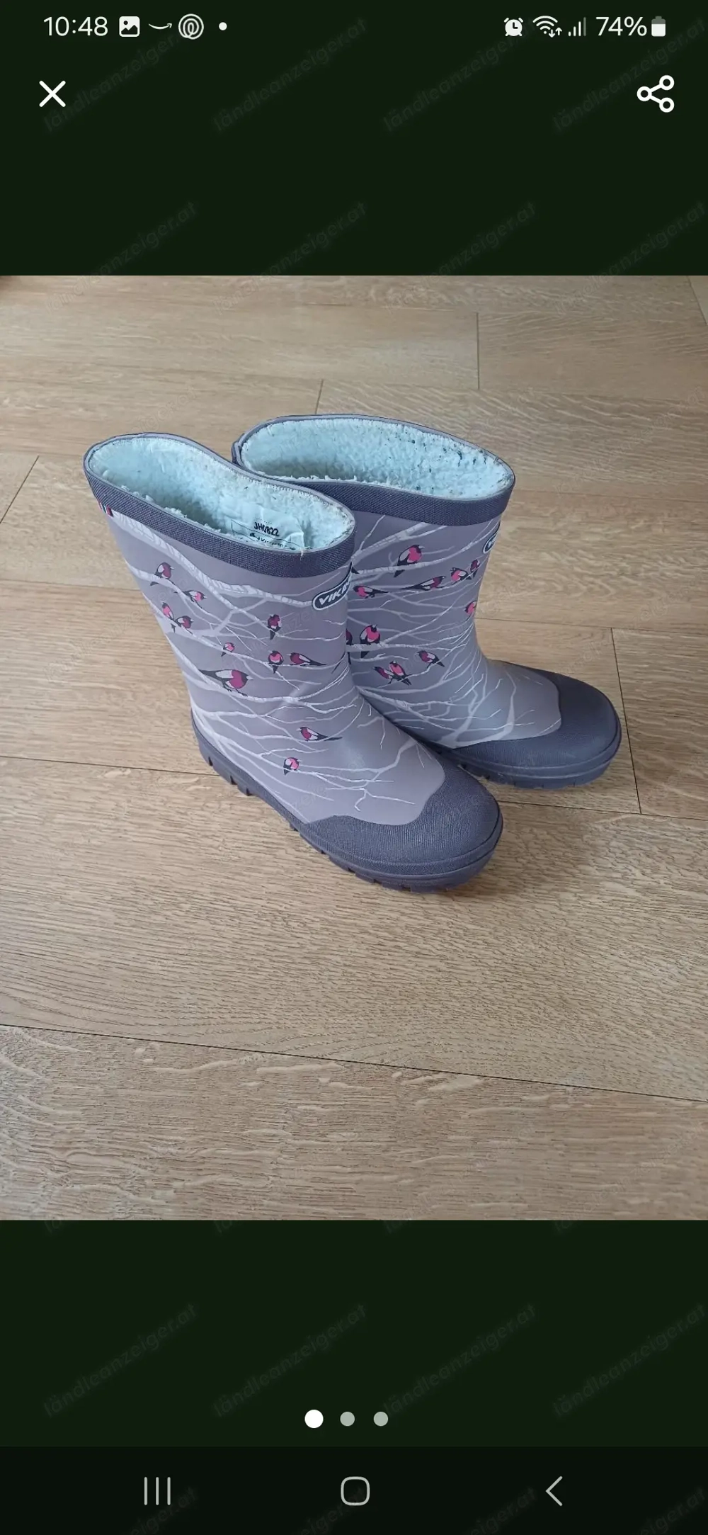 Vikings gefütterte Gummistiefel Gr. 34