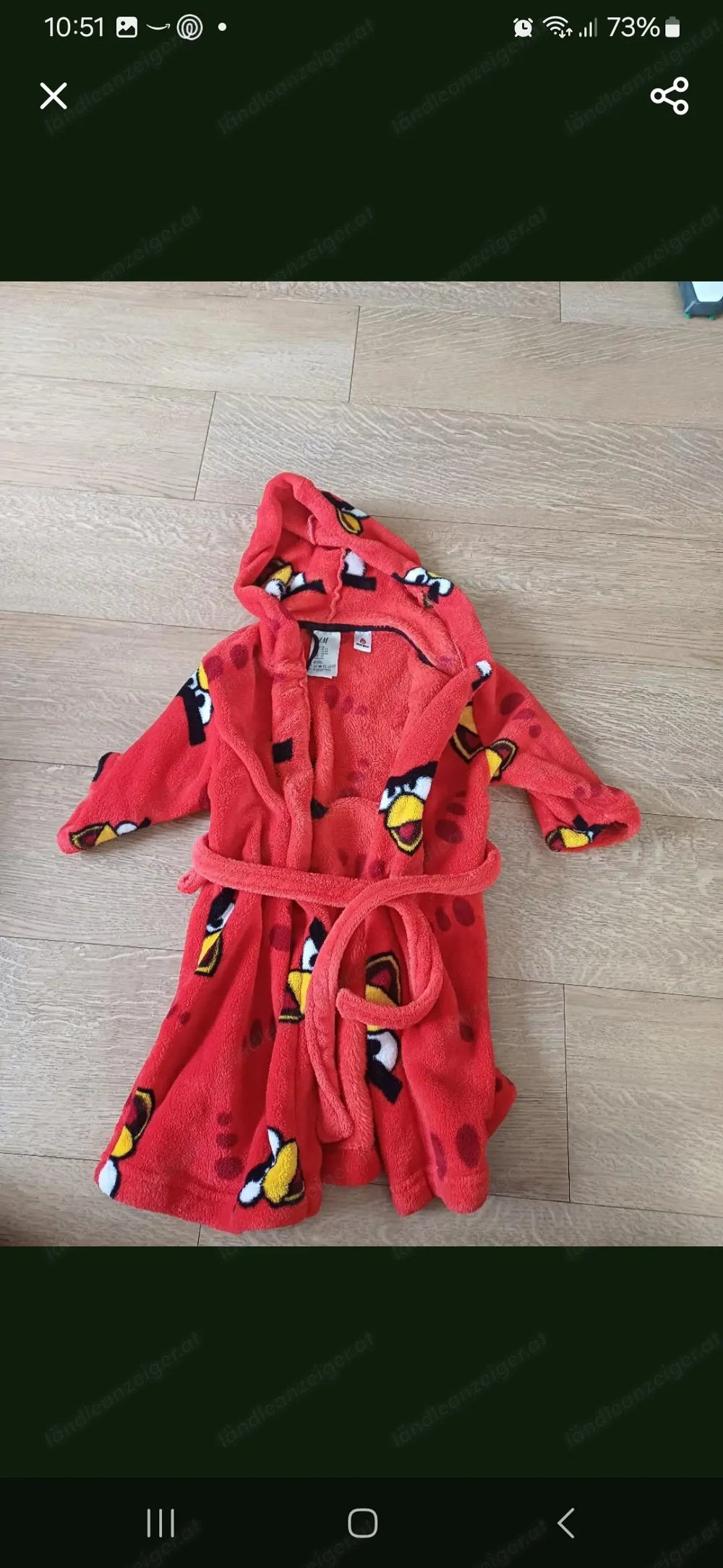 Jungen Fleecebademantel Angry Birth Gr. 92