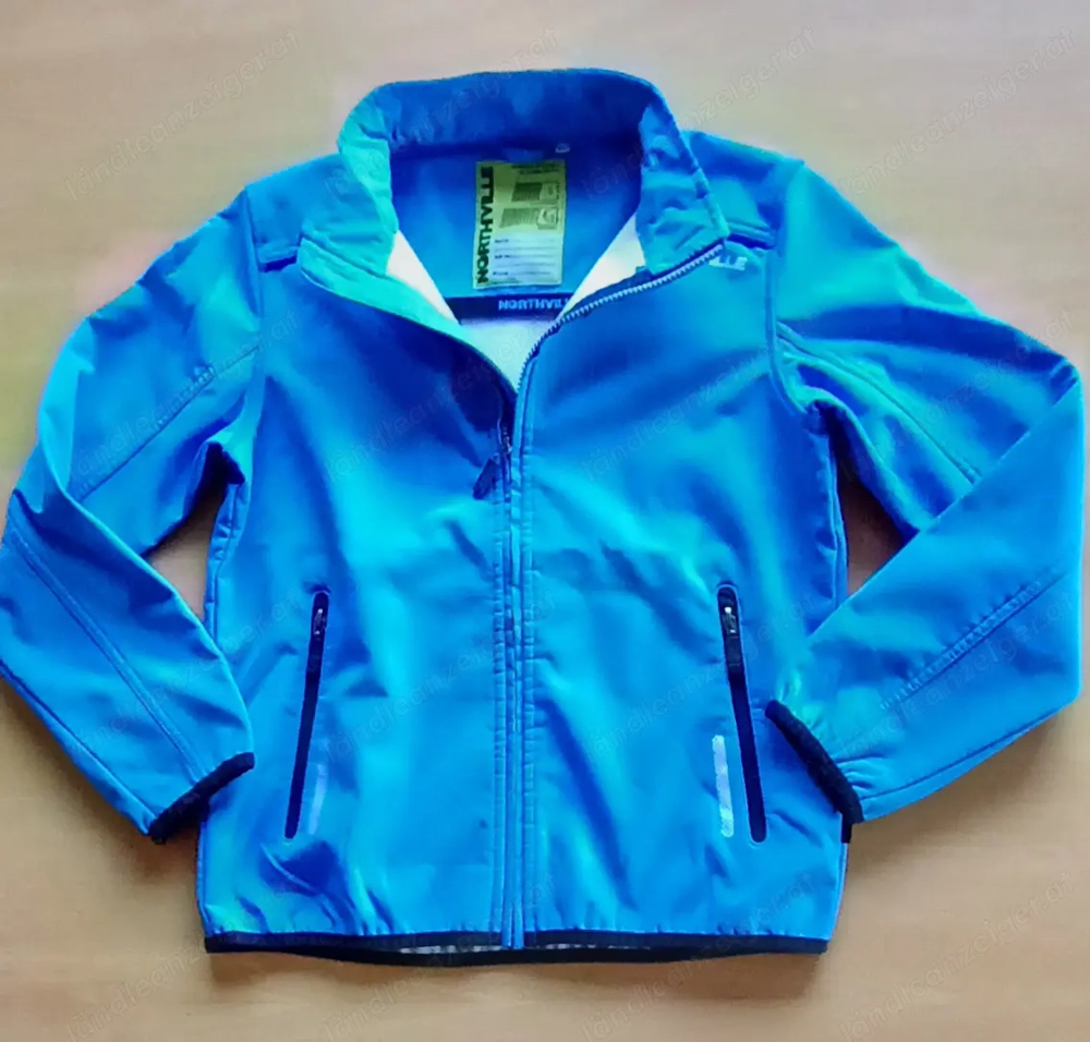 Softshelljacke, Größe 152, Farbe: blau
