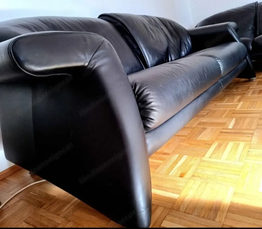 Sofas 2x aus Echtleder, Designercouch