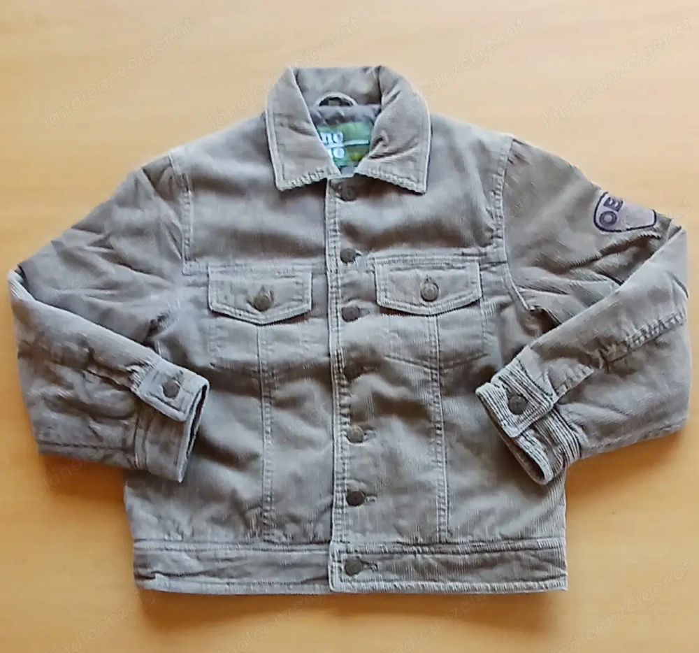 Übergangsjacke, Cord, gefüttert, Größe 140