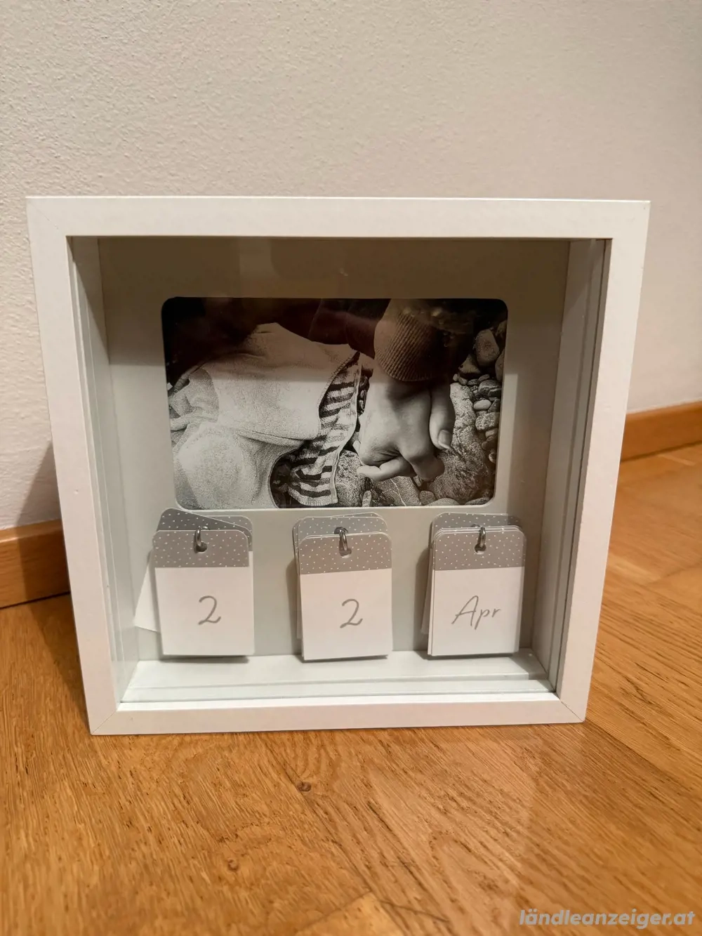 Fotorahmen mit Kalenderkärtchen