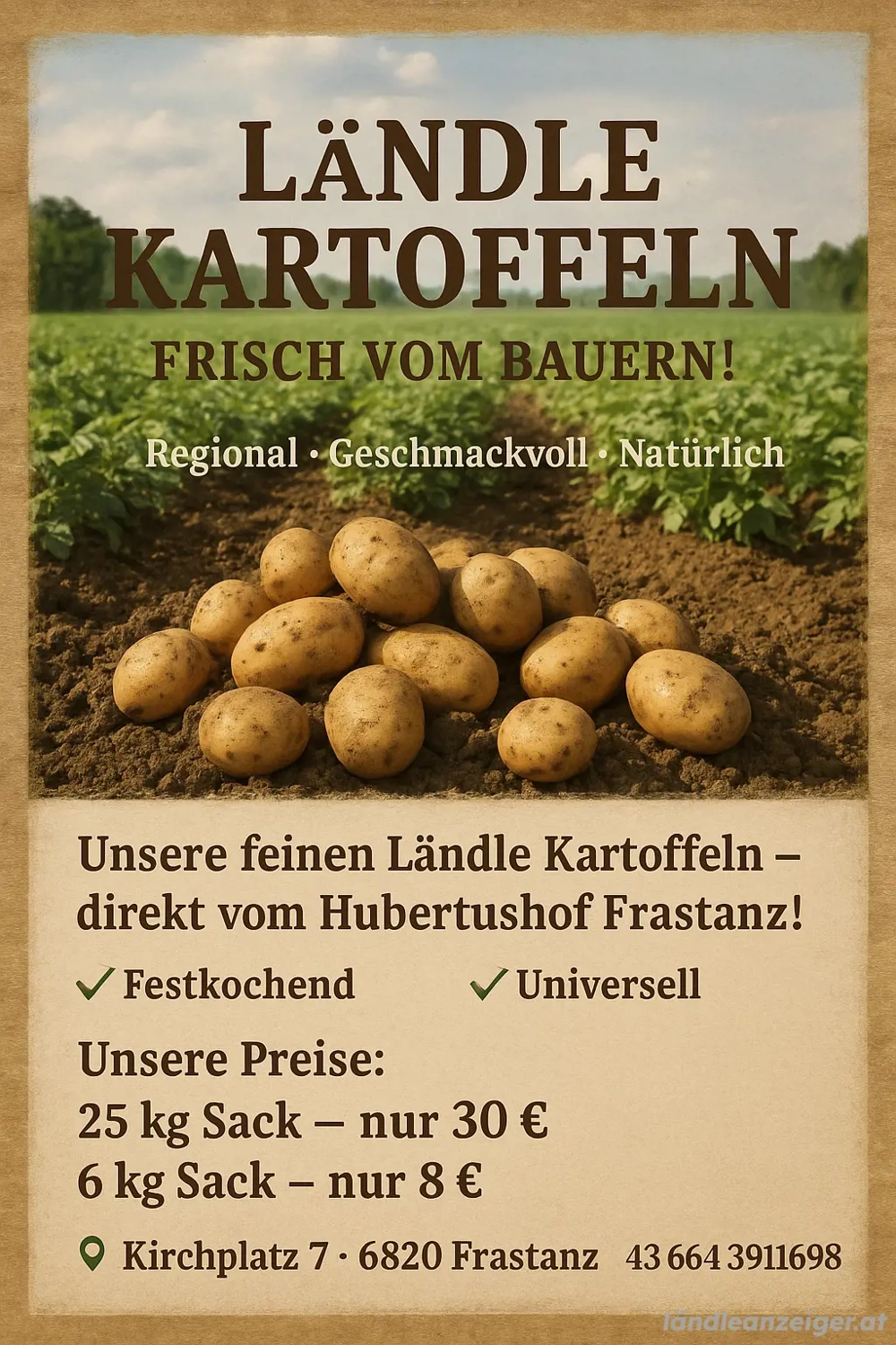 Ländle Kartoffeln 25kg und 6kg 