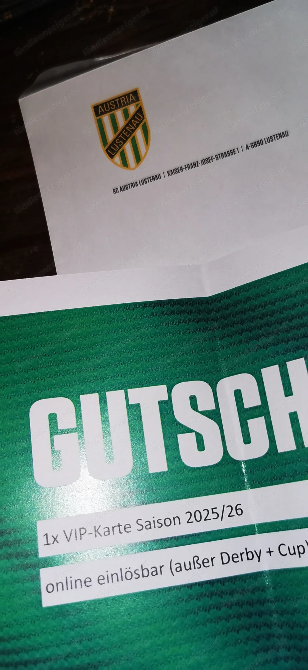 VIP Ticket Austria Lustenau 