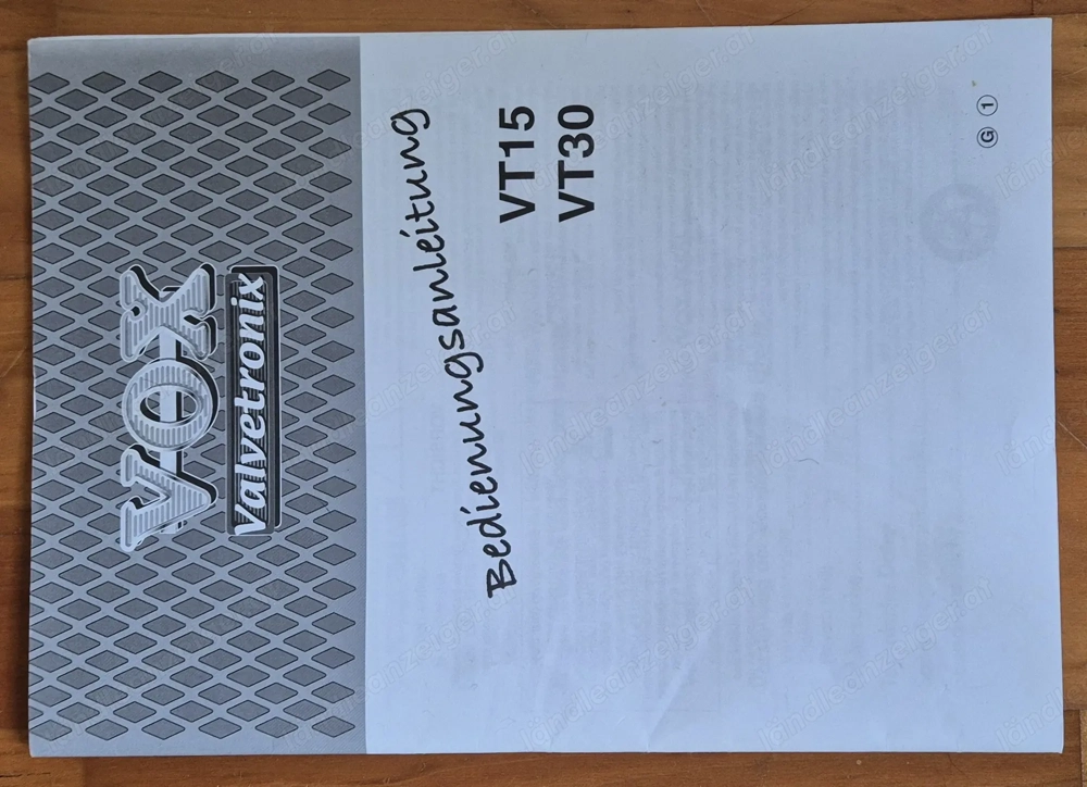 E-Gitarren Verstärker VOX VT 30 mit Footswitch VFS5