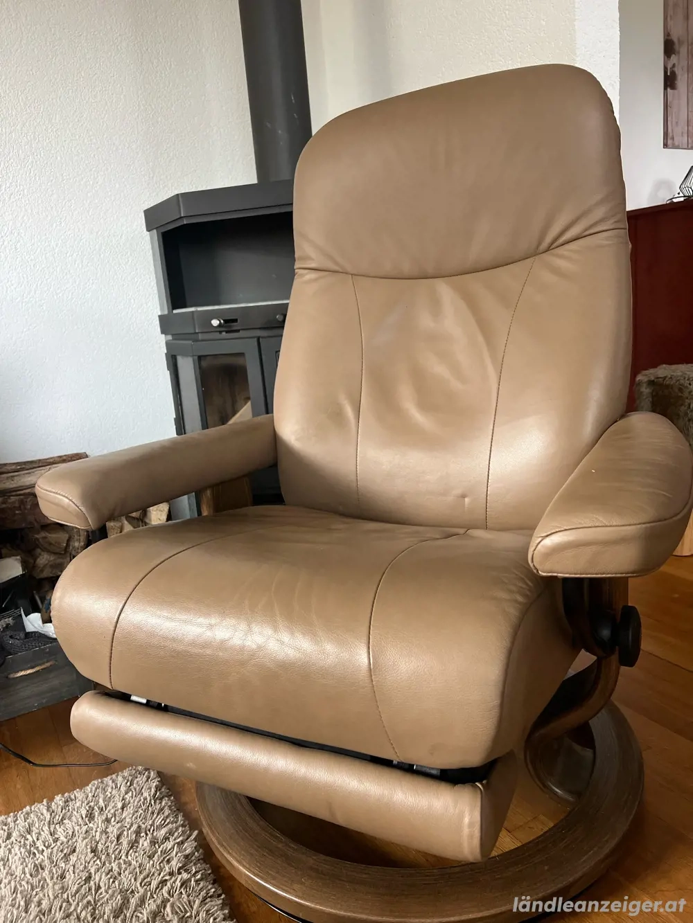 Relaxsessel von Stressless, Fernsehstuhl beige