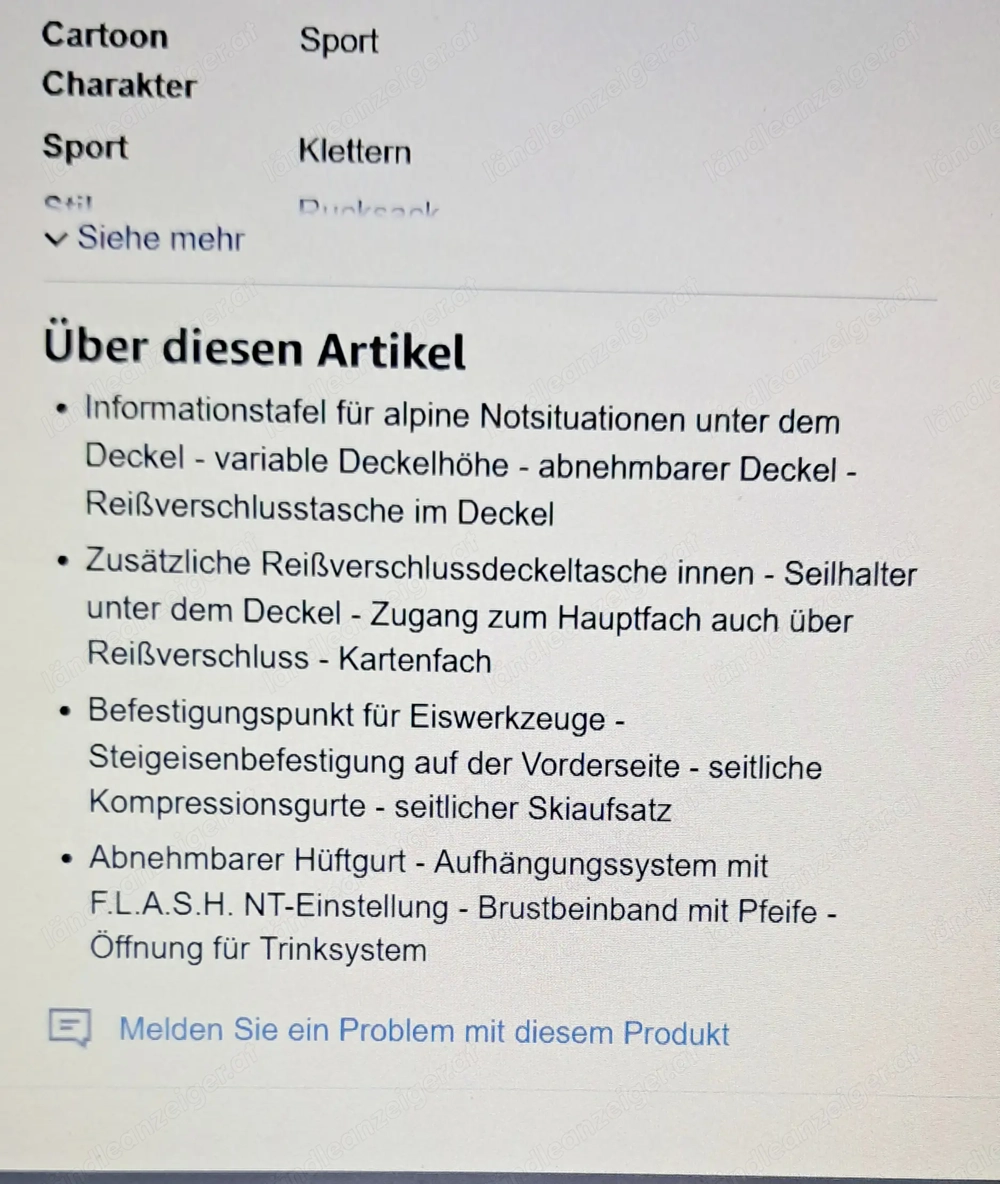 Touren und Wanderrucksack