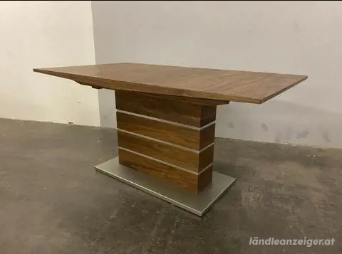 Niehoff Säulentisch Wildnussbaum 160 (205) cm UVP 1098 -2780 Niehoff Säulentisch Wildnussbaum 160 (205) cm UVP 1098 -2780