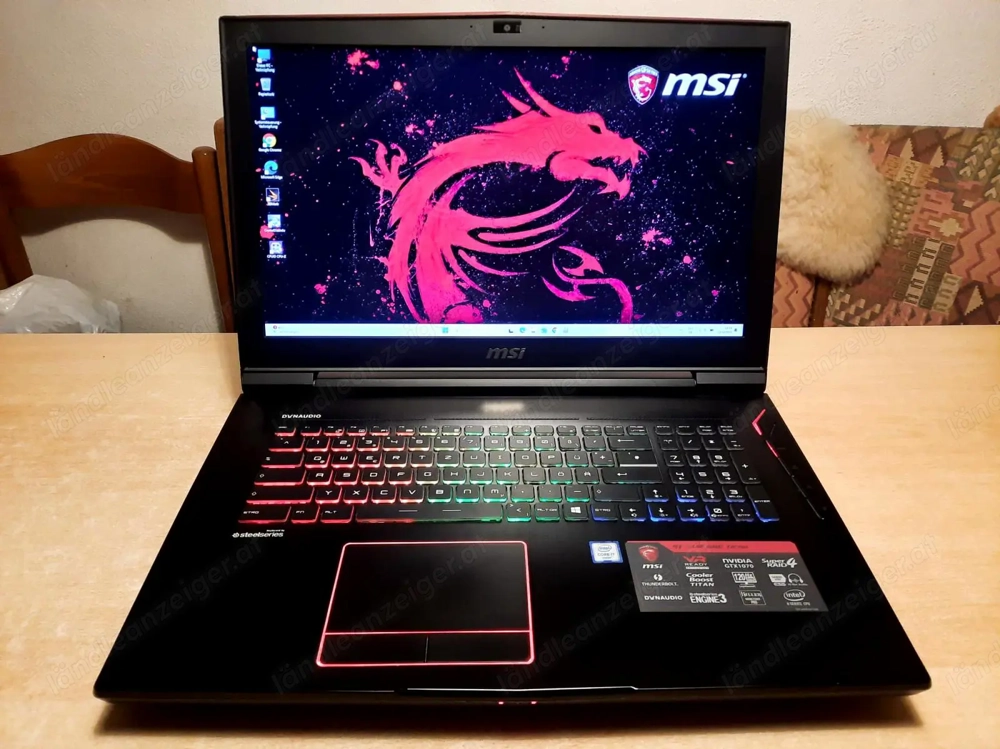 Msi GT73vr 6re TITAN - i7 - 32GB DDR Ram - GTX 1070 8GB - 2 TB M.2 SSD Msi GT73vr 6re TITAN - i7 - 32GB DDR Ram - GTX 1070 8GB - 2 TB M.2 SSD