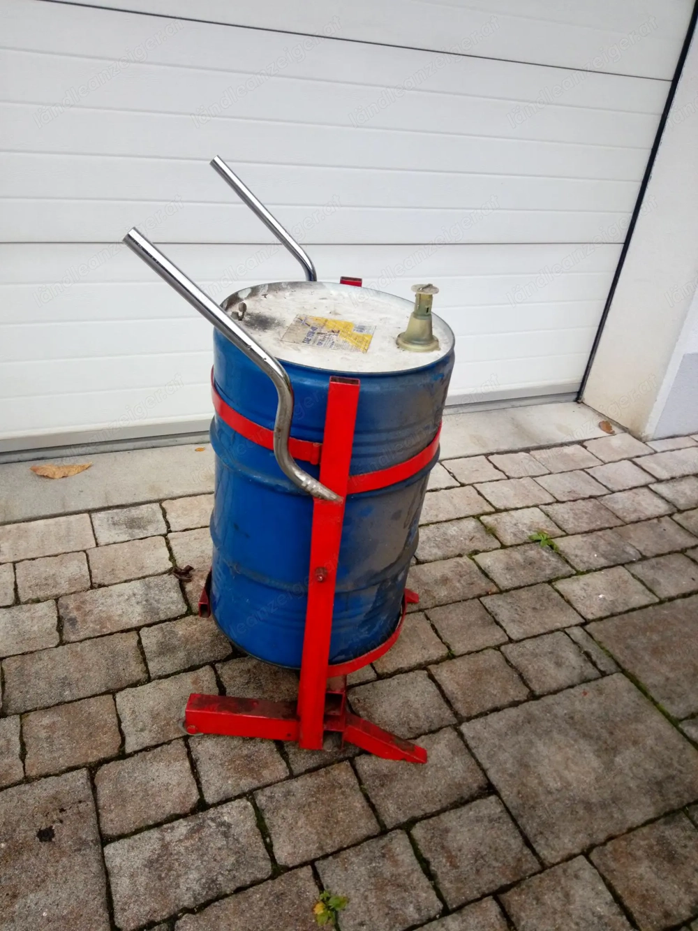 60 l Ölfass mit mobiler Halterung