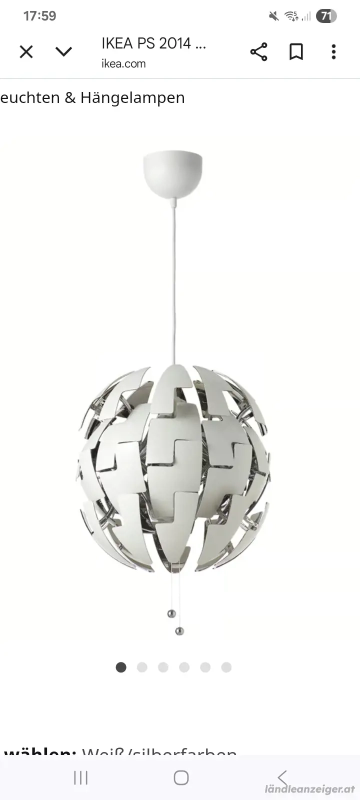 ikea hängeleuchte , 35cm Durchmesser 